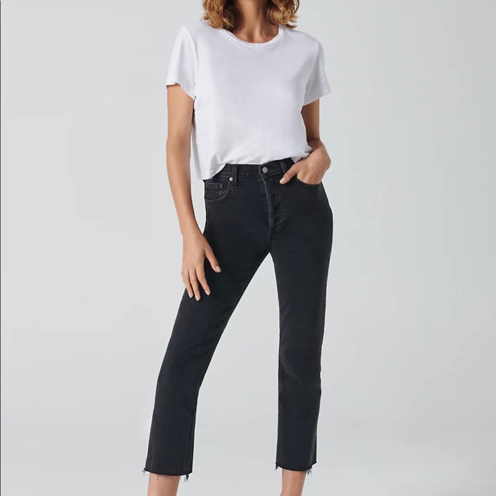 Denim forum Arlo high rise straight in Eyeliner